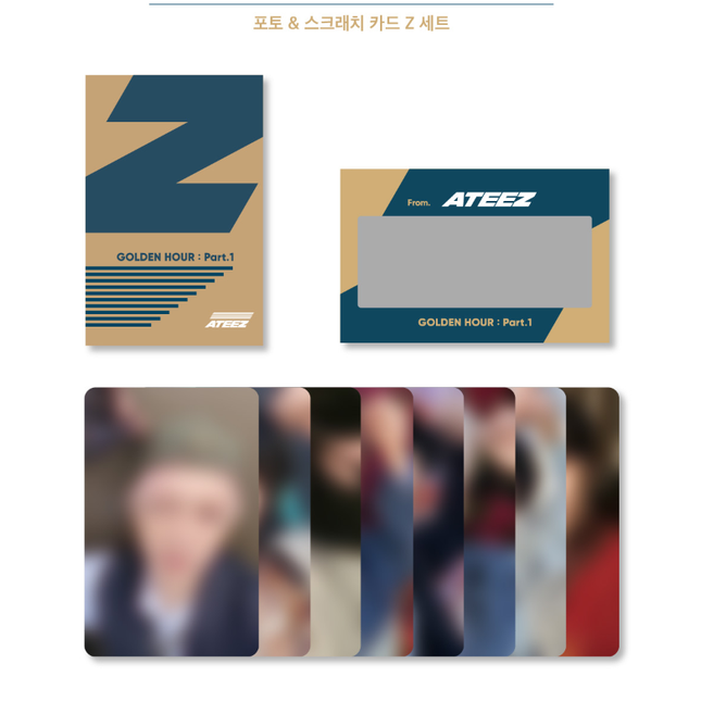 Ateez golden hour photo scratch card z