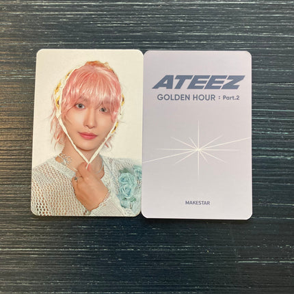 ateez golden hour part.2 poca makestar sunflower pre order benefit photocard - seonghwa