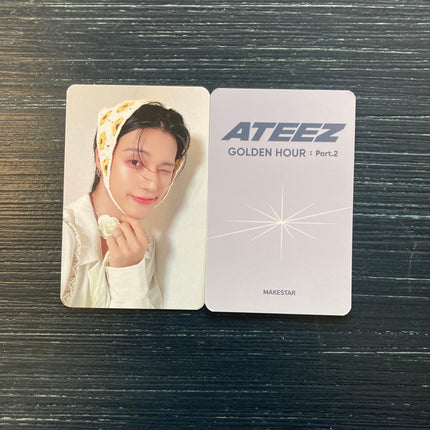 ateez golden hour part.2 poca makestar sunflower pre order benefit photocard - wooyoung