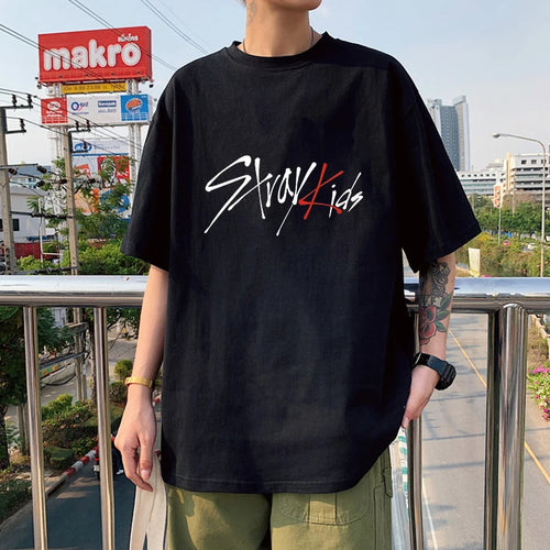 Stray Kids Logo Striped T-Shirt (Plus Size Available)