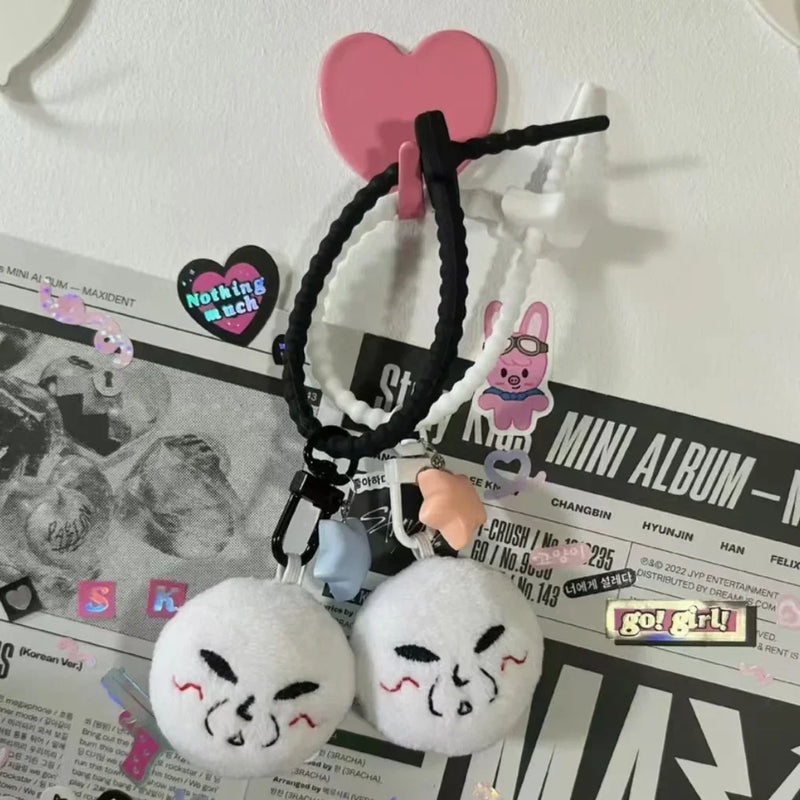 Stray Kids Key Ring Jureumi Face Plush Keychains