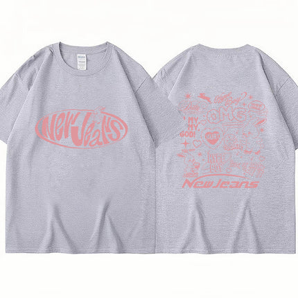 NewJeans Bunny Graphic Oversized T-Shirt