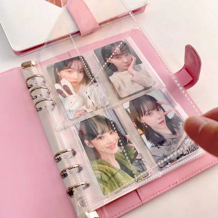 A5 Candy Color Leather Binder Kpop Photocards Cover