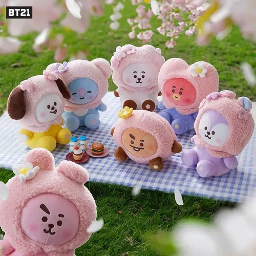 BT21 Spring Cherry Blossom Plush Doll Keychain