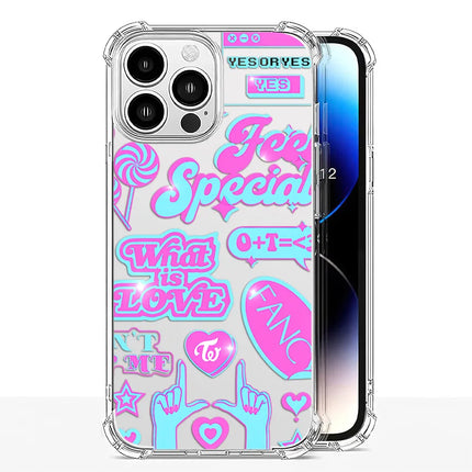 TWICE Girl Troupe Stickers Clear iPhone Case