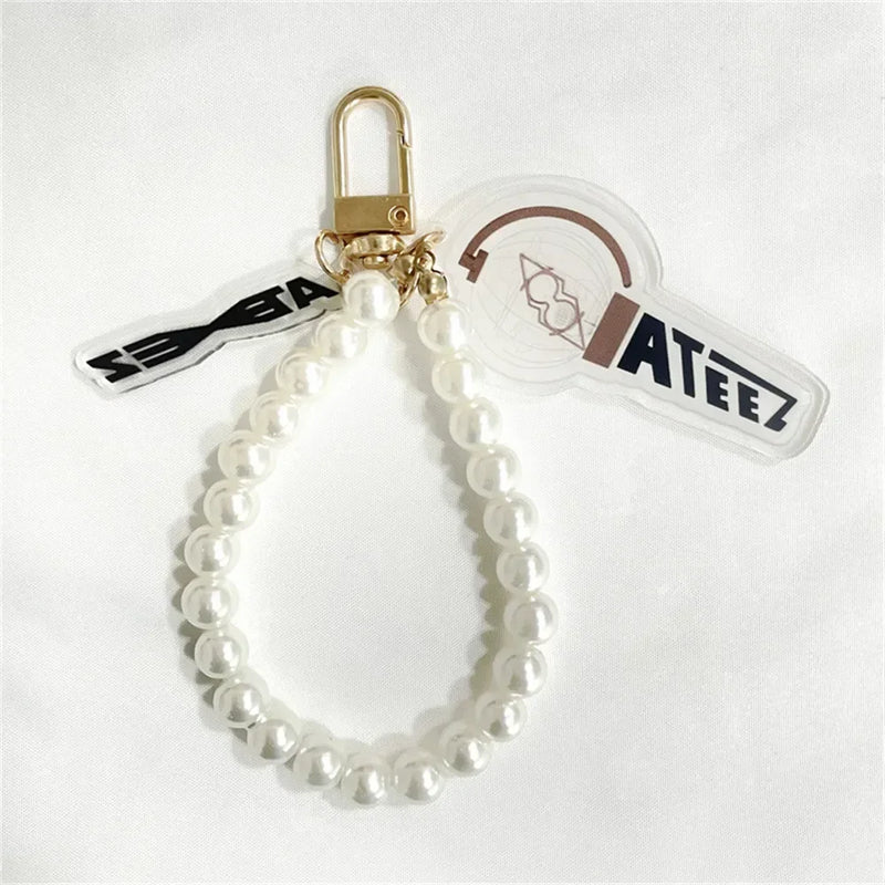 ATEEZ Lightstick Pearl Keychain