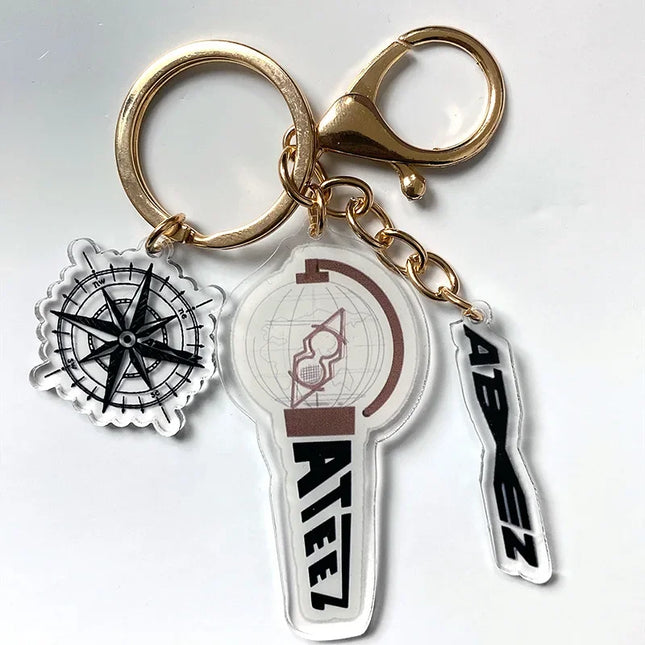 Ateez Lighstick Pendant Keychain