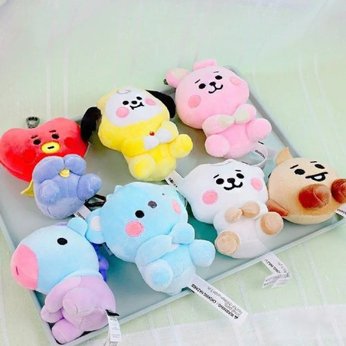 BT21 Flat Fur 10cm Keychain