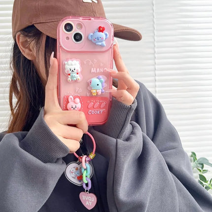 BTS BT21 X Line Friends Flip Mirror iPhone Case