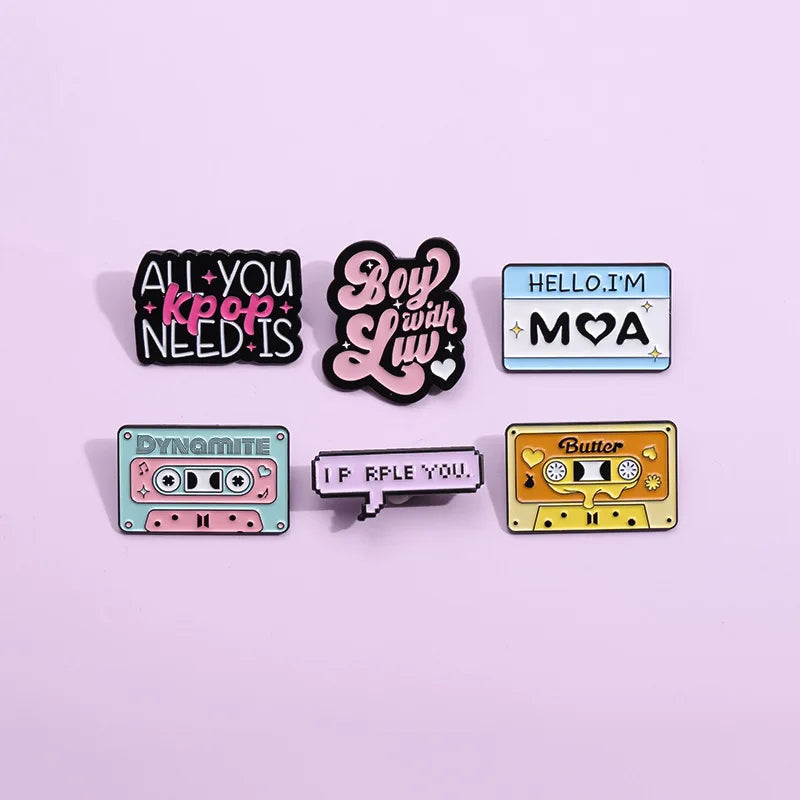 KPOP Enamel Pins  Brooches Lapel Badge