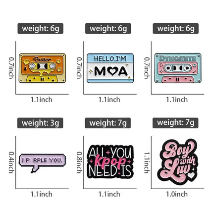 KPOP Enamel Pins Brooches Lapel Badge