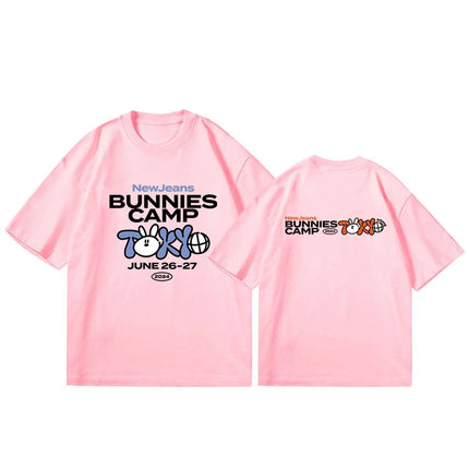 New Jeans Bunnies 2024 Camp Letter Print Shirt