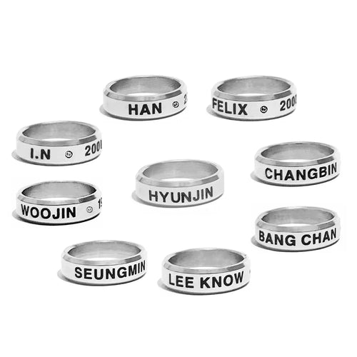 Stray Kids Members Birthday Crystal Rings