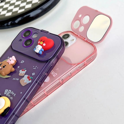 BTS BT21 X Line Friends Flip Mirror iPhone Case