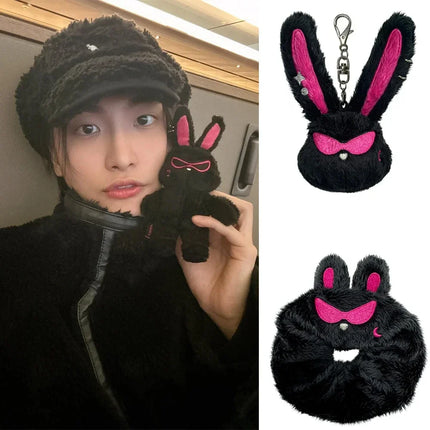 ATEEZ Cartoon Cute Plush Hair Keychain