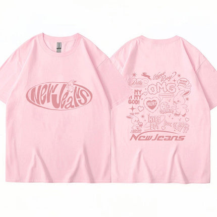 NewJeans Bunny Graphic Oversized T-Shirt