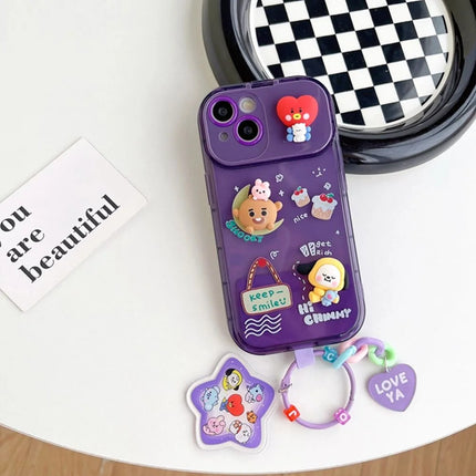 BTS BT21 X Line Friends Flip Mirror iPhone Case