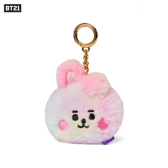 BTS BT21 Baby Rainbow Flat Fur Keychain