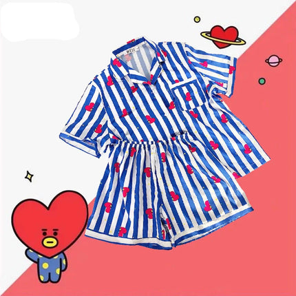 BTS Cartoon Women's Pajama Set