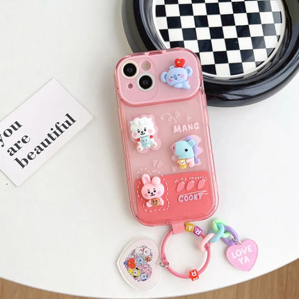 BTS BT21 X Line Friends Flip Mirror iPhone Case