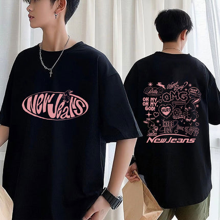 NewJeans Bunny Graphic Oversized T-Shirt