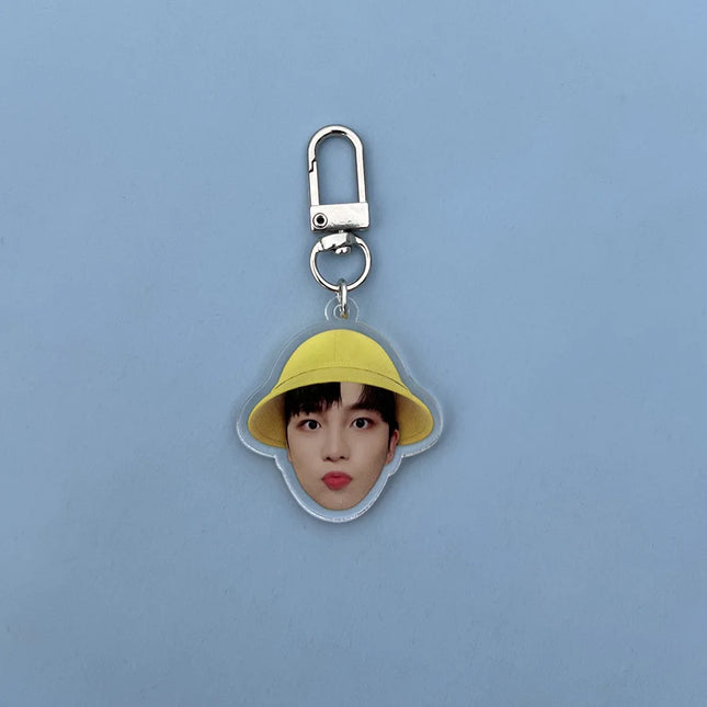 ATEEZ Yellow Hat Image Acrylic Keychain