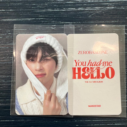 Here it is in small caps with the hyphens removed:  `zerobaseone you mad me at hello poca makestar pob pc hanbin