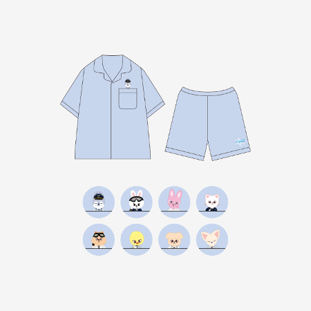 Stray Kids [3rd Fanmeeting Pilot : For ★★★★★] SKZOO Pajama SET