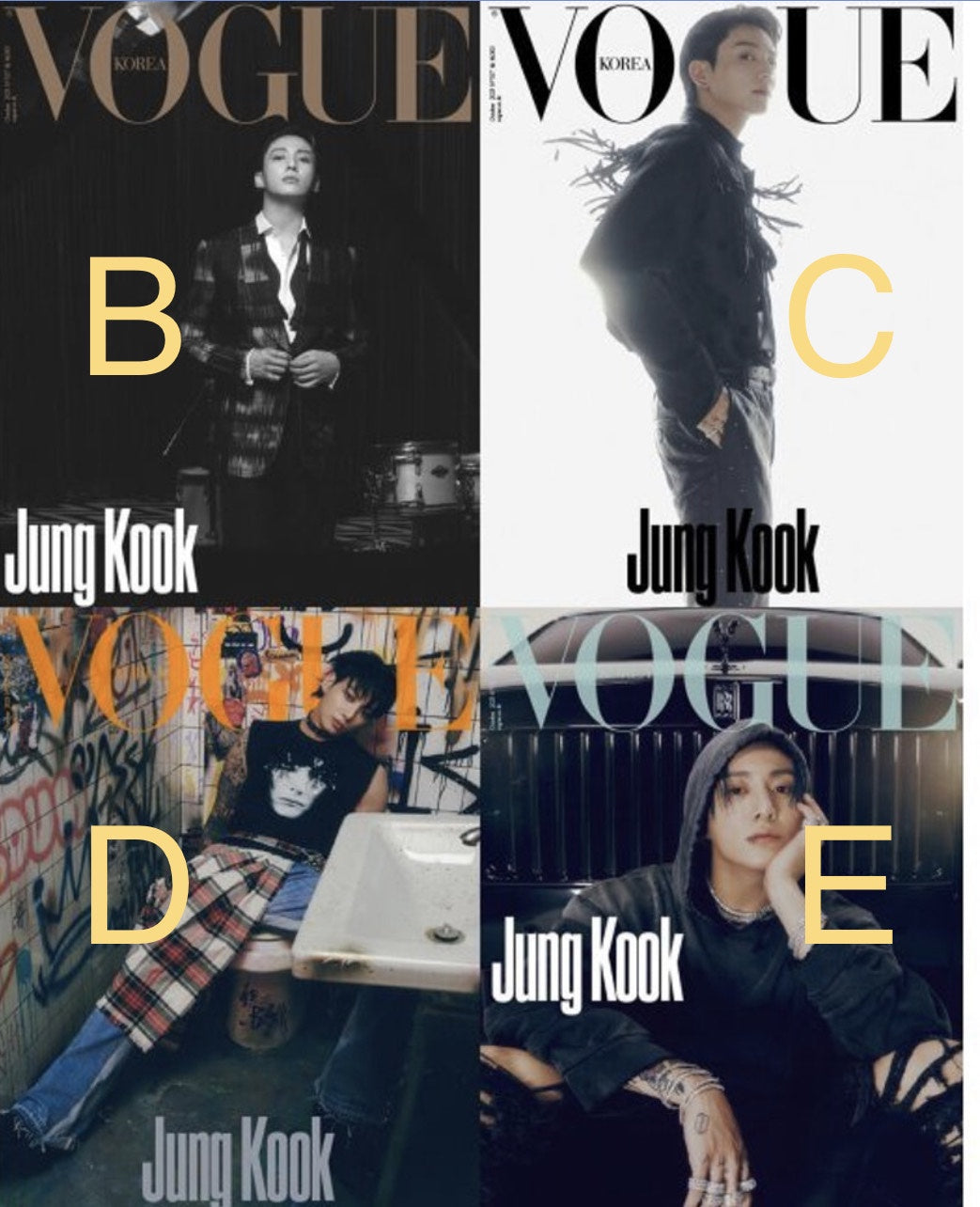 VOGUE & GQ Vogue Korea Jan 2022 Issue Magazine JIMIN Cover BTS