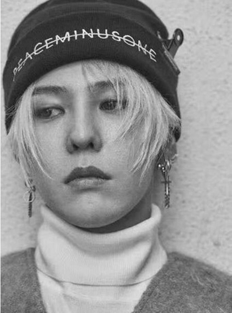 BigBang GDragon PEACEMINUSONE Knitted Hat Beanie