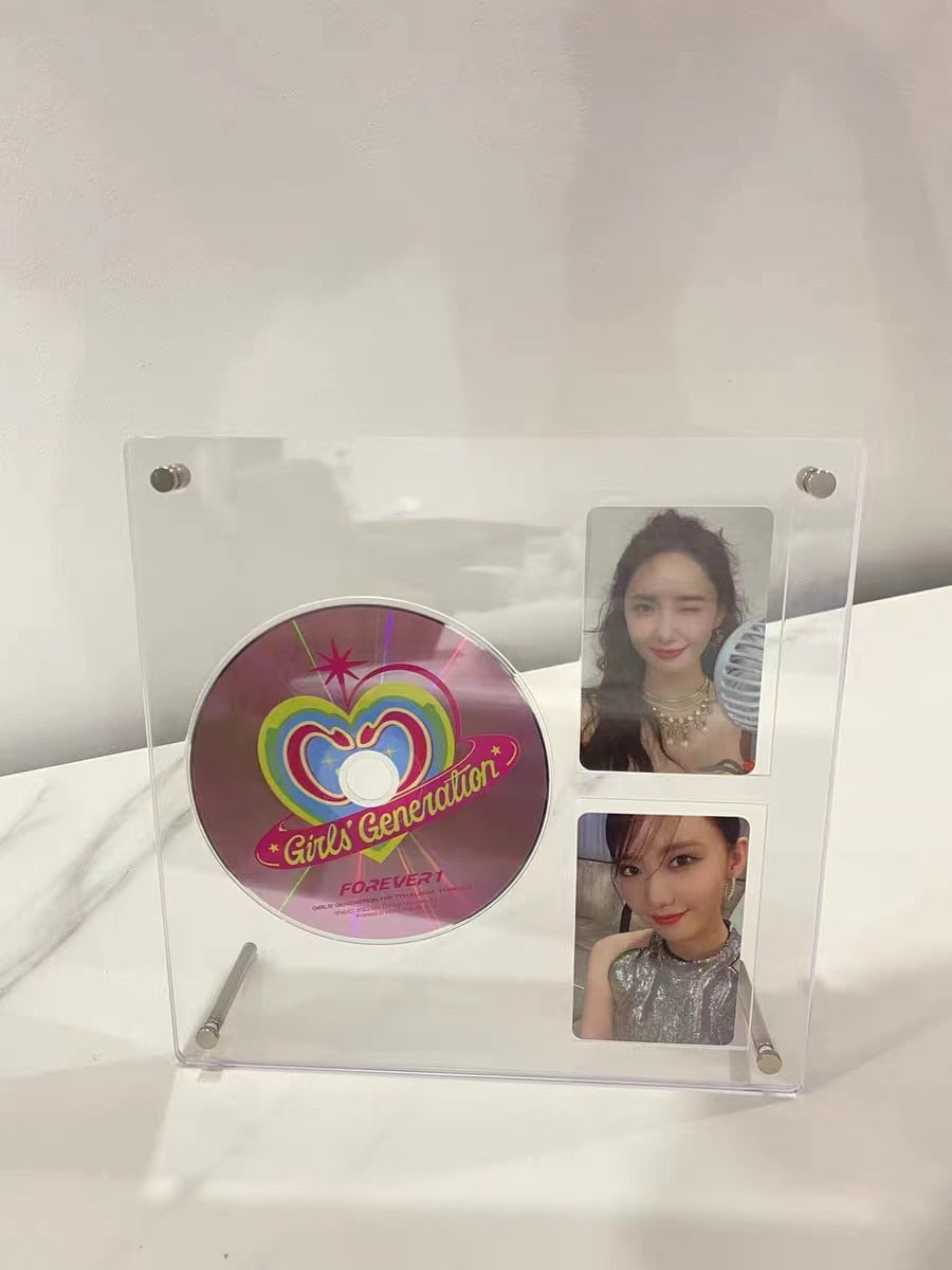 Kpop Acrylic Album CD/Photocard Display Stand, Holds 2 Photocards Display  Frame Clear Shelf Photocard Display Frame Photocard Holder