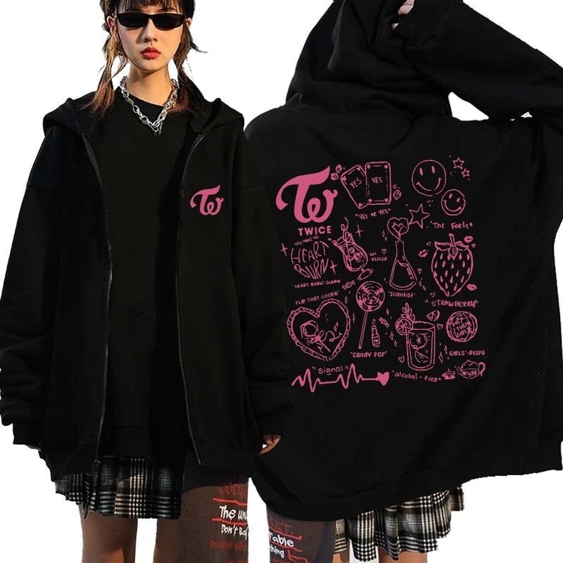 TWICE Zip Up Hoodies