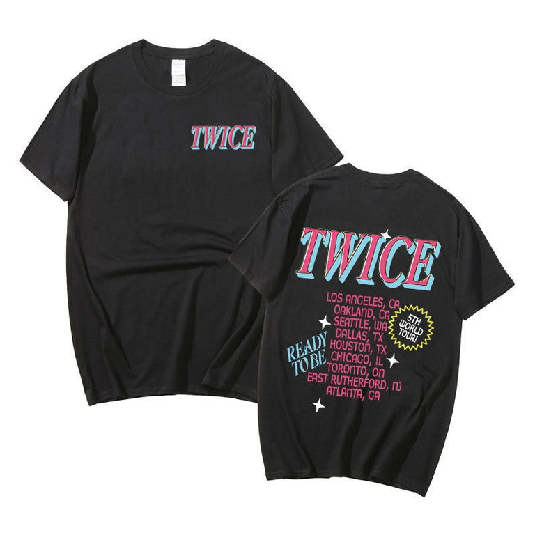 Frestla Twice 5th World Tour Ready to Be Tour Tshirt, Twice World Tour 2023 Hoodie ,Twice Kpop Shirt, Twice Jihyo, Nayeon, Momo, Sana, Mina, Tzuyu