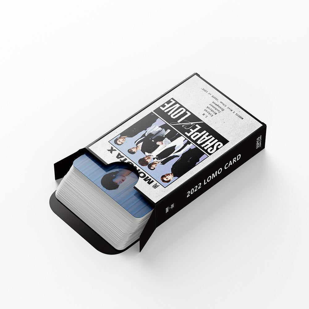 55pcs/set KPOP MONSTAX New Album Shape of Love Lomo Card MONSTA X  Photocards Photo Card