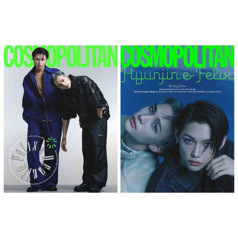 Stray Kids Hyunjin and Felix Cosmopolitan Korea Magazine