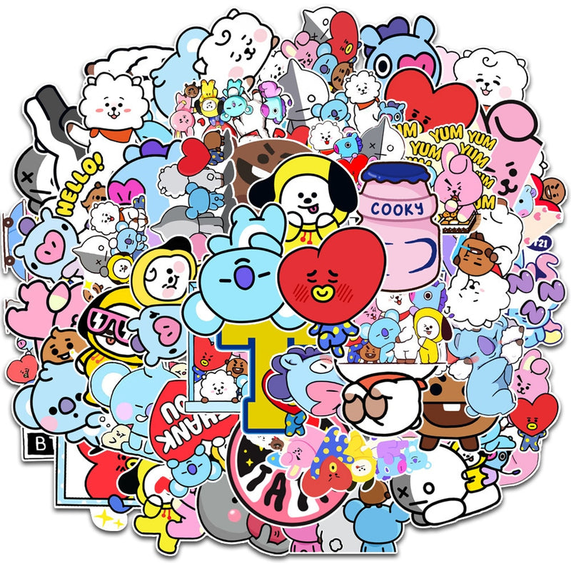 BT21 Cartoon Sticker Pack (50pcs)