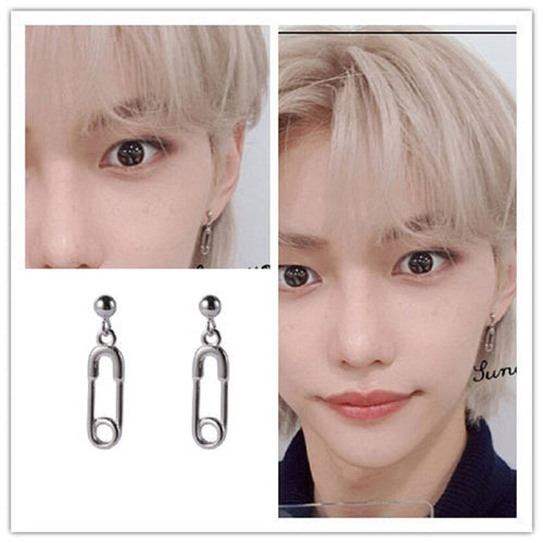 Stray Kids Felix Safety Pin Earrings