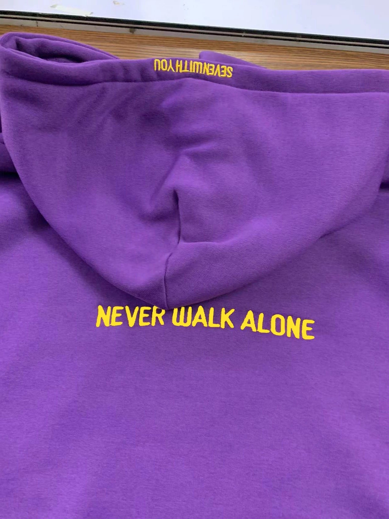 Never Walk Alone BTS Jimin Purple Hoodie - Jackets Junction